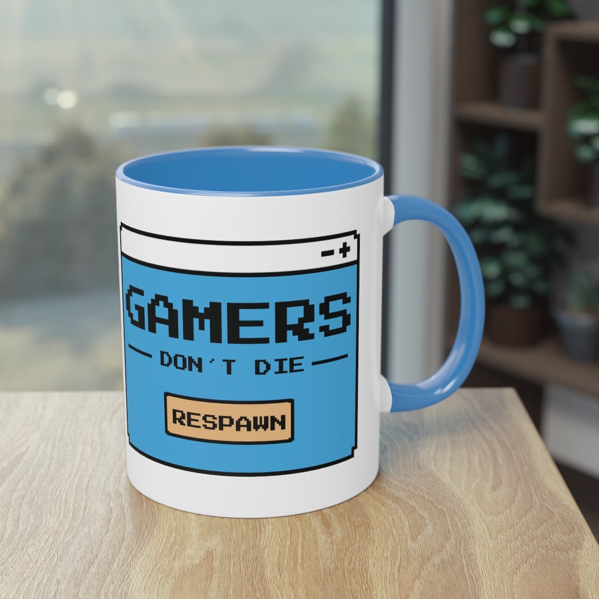 Gamers Don't Die Tasse - Lustige Gamer Keramik Tasse mit Respawn Design