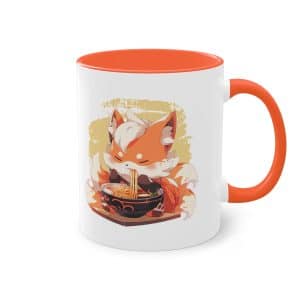 Fuchs Ramen Tasse - Niedliche Anime/Manga Tasse mit Fuchs und Ramen Design