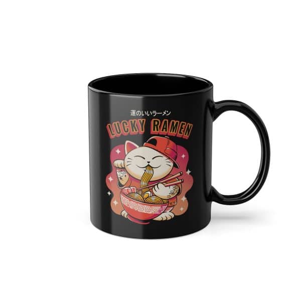 Lucky Ramen Tasse - Lustige Anime/Manga Tasse mit Glückskatze