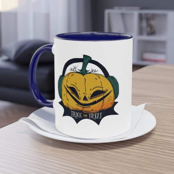 Trick or Treat Kürbis Tasse - Coole Halloween Keramik Tasse