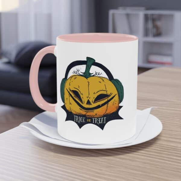 Trick or Treat Kürbis Tasse - Coole Halloween Keramik Tasse