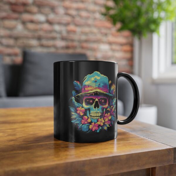 Sommer-Halloween Totenkopf Tasse - Coole Keramik Tasse für Gruselfans