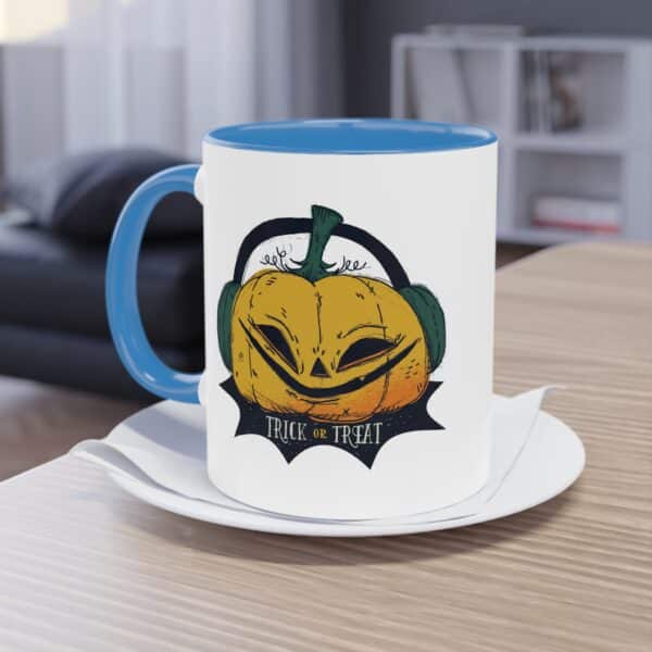 Trick or Treat Kürbis Tasse - Coole Halloween Keramik Tasse