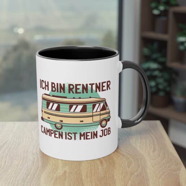 Camping Rentner Tasse - "Ich bin Rentner - Campen ist mein Job"