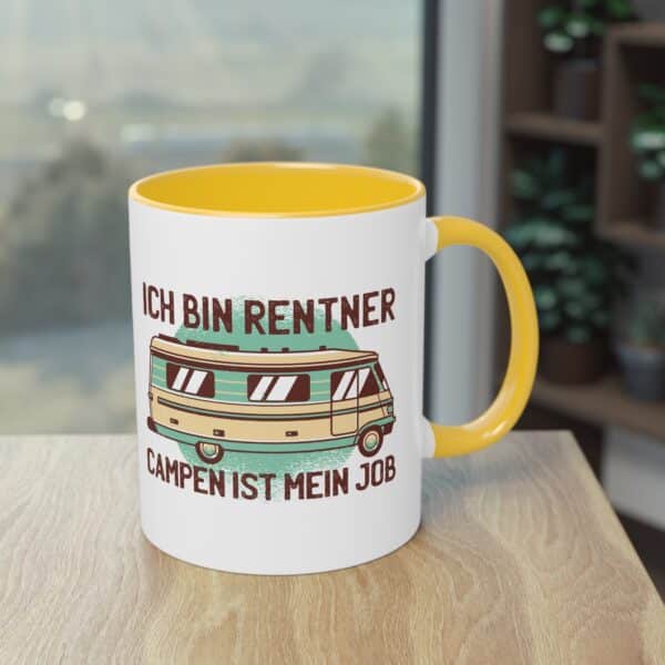 Camping Rentner Tasse - "Ich bin Rentner - Campen ist mein Job"