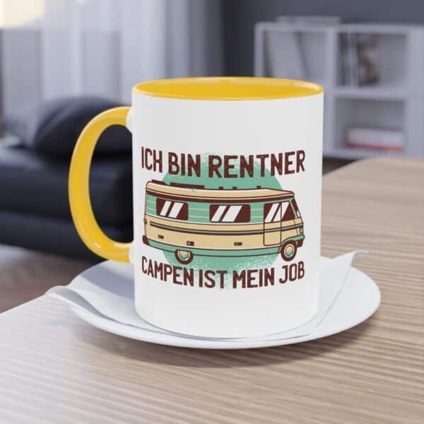 Camping Rentner Tasse - "Ich bin Rentner - Campen ist mein Job"