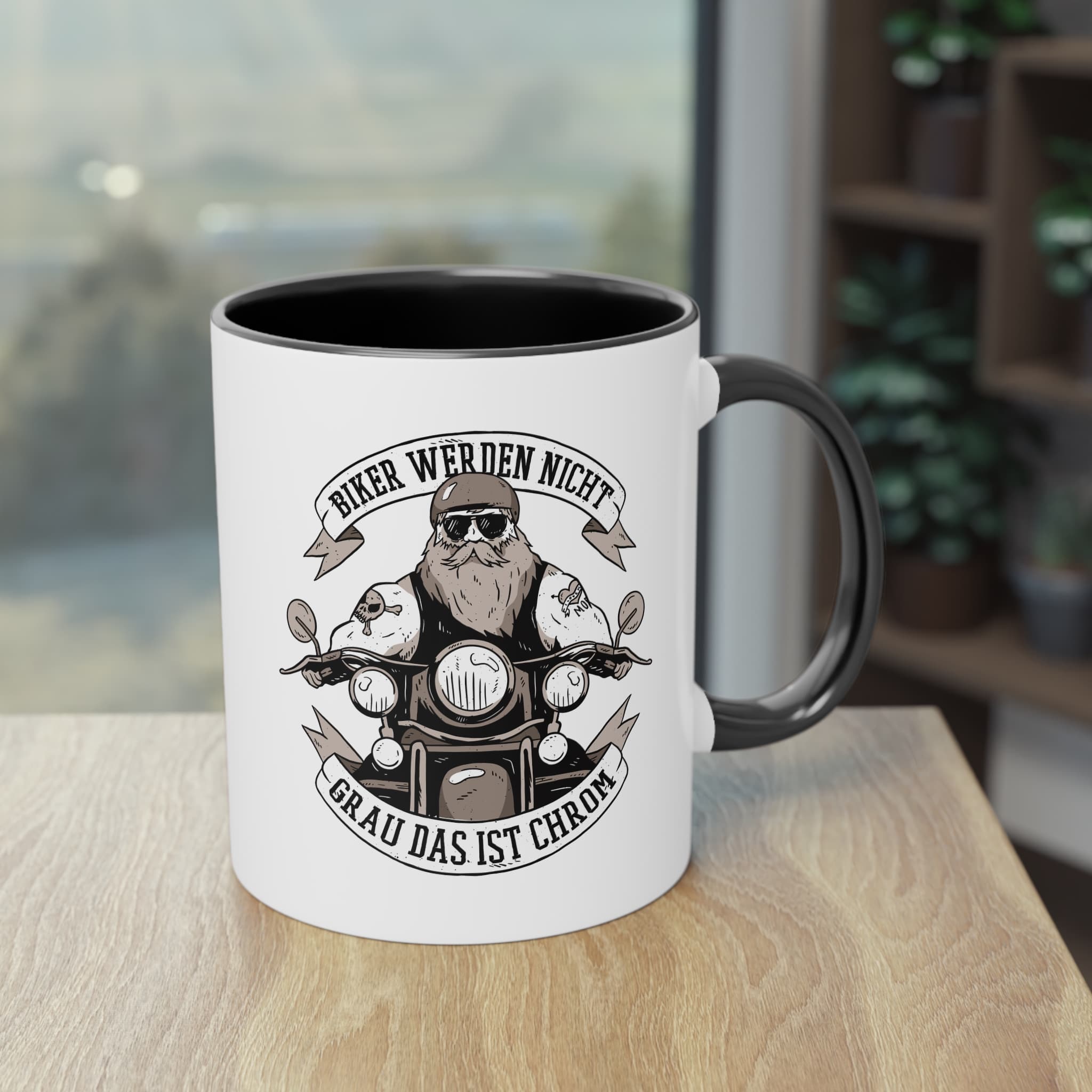 Biker Tasse - "Biker Werden Nicht Grau, Das Ist Chrom"