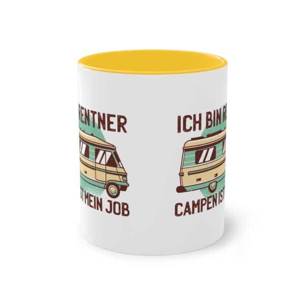 Camping Rentner Tasse - "Ich bin Rentner - Campen ist mein Job"