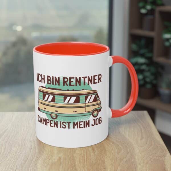 Camping Rentner Tasse - "Ich bin Rentner - Campen ist mein Job"