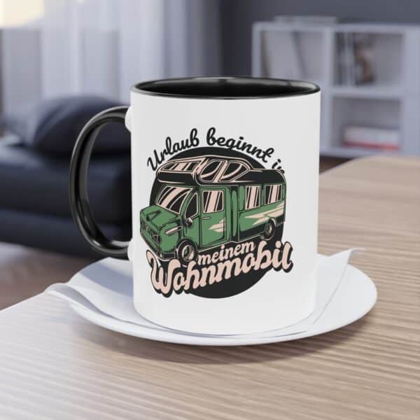 Camping Wohnmobil Tasse - "Urlaub beginnt in meinem Wohnmobil"