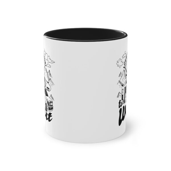 Geschenk für Camper: Die Abenteuer Camping Tasse - "Life is too short to wait"