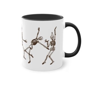 Halloween Tasse - Tanzende Skelette Design für Spooky Vibes