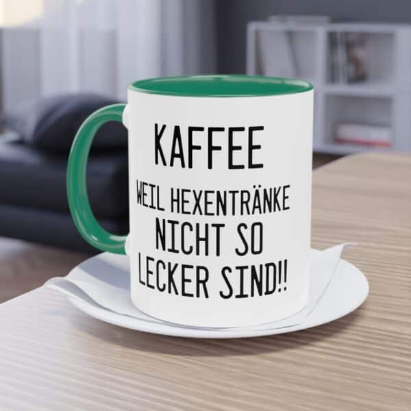 Kaffee, weil Hexentränke nicht so lecker sind - Halloween Spruch Tasse