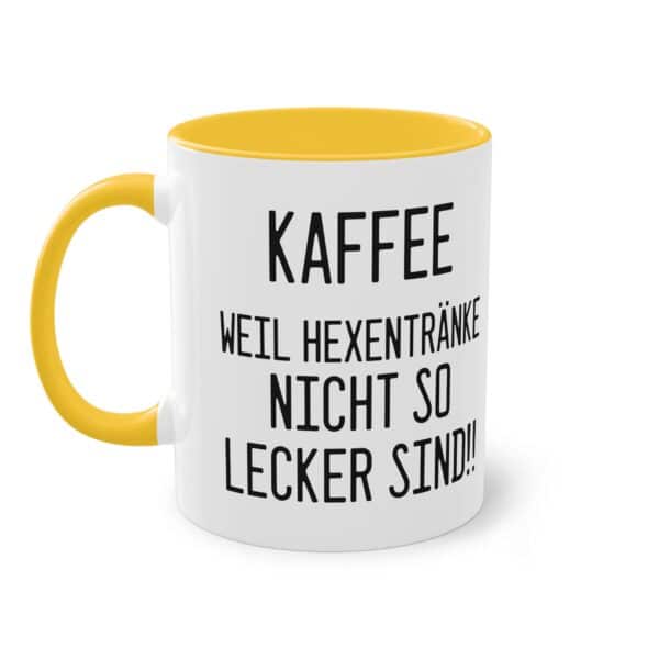 Kaffee, weil Hexentränke nicht so lecker sind - Halloween Spruch Tasse