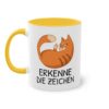 "Erkenne die Zeichen" Katzen Tasse - sarkastisch lustiger Spruch für Katzenfans